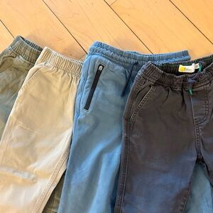 Boden Kids Joggers - Tan, Blue, Gray